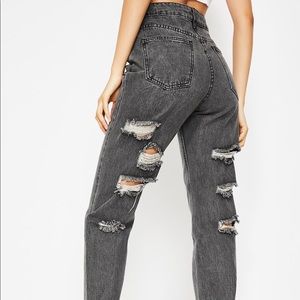Distressed back boyfriend jeans